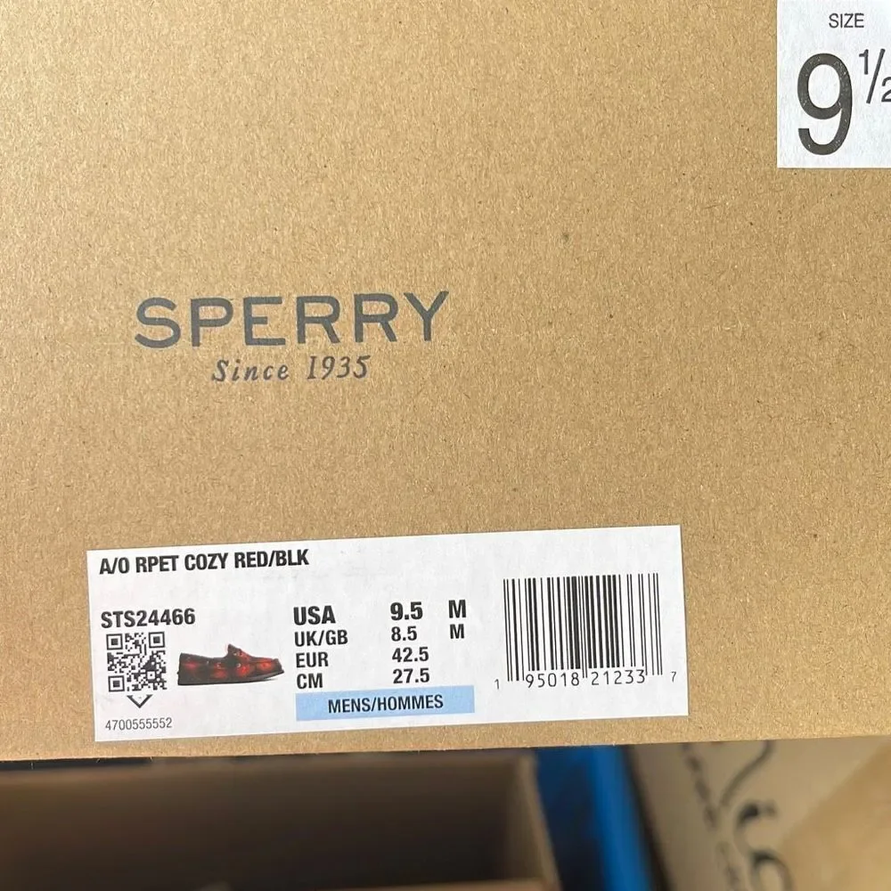 Sperry‎ Boat Shoes A/O Seacycled Shearling Wool Mens Size 9.5 New